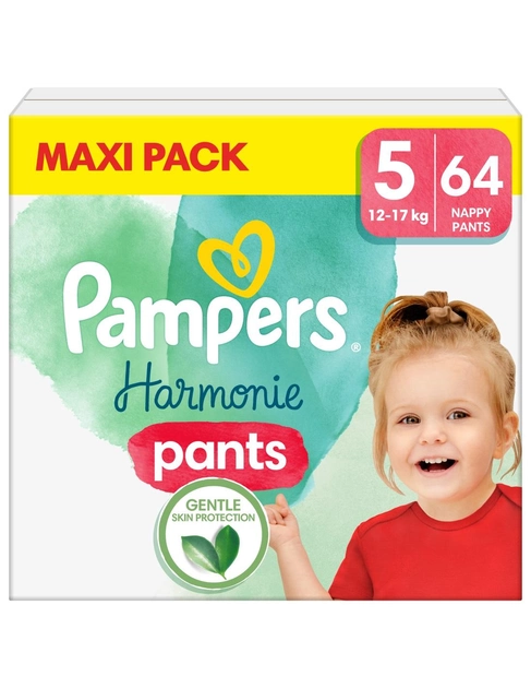 Pieluchomajtki Pampers Harmonie Baby Pants Rozmiar 5 64 szt (8006540929353) - obraz 1
