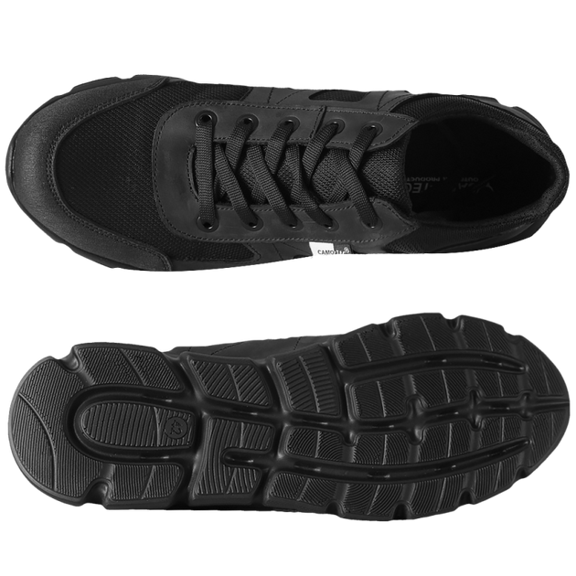 Кросівки тактичні шкіряні зносостійкі для охоронних структур для силових структур 43 Чорний TR_205943 - зображення 2