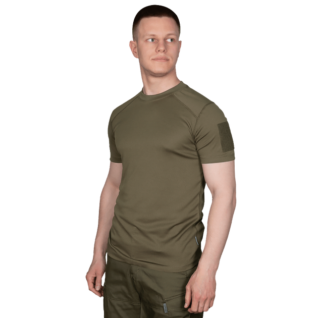 Футболка мужская тактическая полевая повседневная футболка для спецсужб (L) Олива TR_7102 (L) - изображение 2