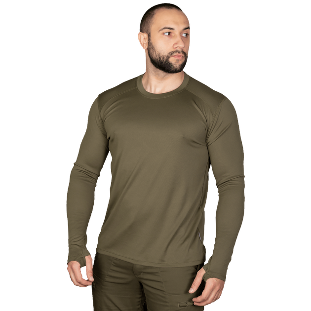 Лонгслив тактичечкий мужская футболка с длинным рукавом для силовых структур XXXL Олива TR_7044XXXL - изображение 2