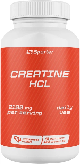 Креатин гидрохлорид Sporter Creatine HCL 2100 120 капсул (4820249720523) - Фото 1 Креатин гидрохлорид Sporter Creatine HCL 2100 120 капсул (4820249720523) - изображение 1