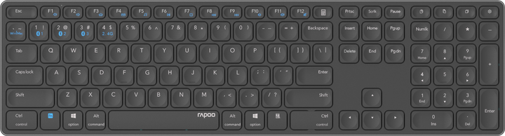 Клавіатура бездротова RAPOO E9800M Blade Multi-mode Wireless Grey (217369) - зображення 1