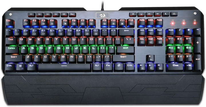 Клавіатура дротова Redragon Indrah K555 RGB Outemu Blue USB Black (RED-K555RGB-1) - зображення 1