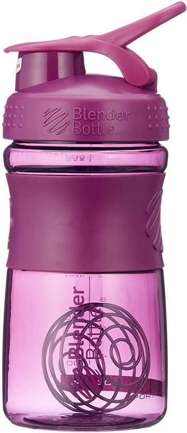 BlenderBottle SportMixer Twist Cap Tritan Grip Shaker Bottle, 20ounce, Plum