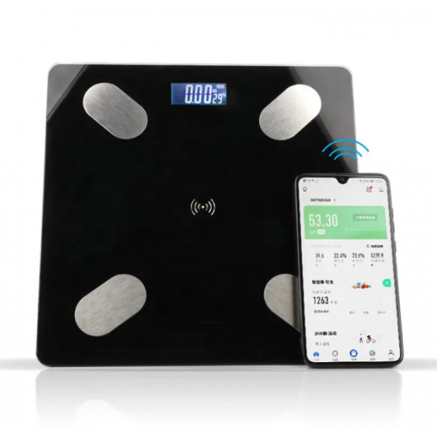 Весы цифровые напольные Domotec MS-2017 Smart APP Умные бытовые до 180кг Черные - изображение 3