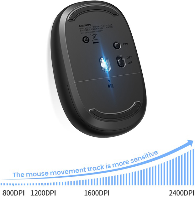 Мышь UGREEN MU105 Portable Wireless Deep Blue (90550) - изображение 3