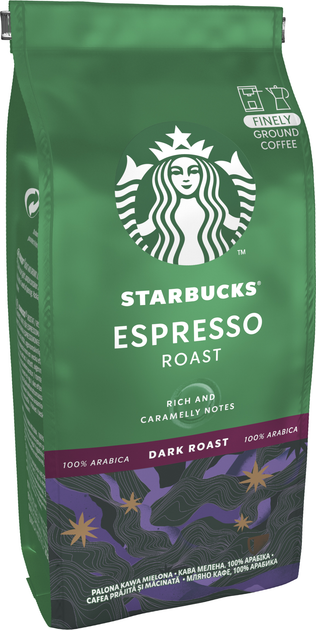 Купить Кофе Starbucks Еспресо Роуст натуральный жареный молотый 200 г ...