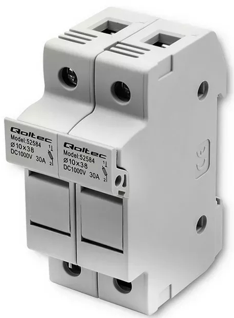 Bezpiecznik Qoltec 2P 1000V 30A 10x38 solarny (5901878525846) - obraz 3