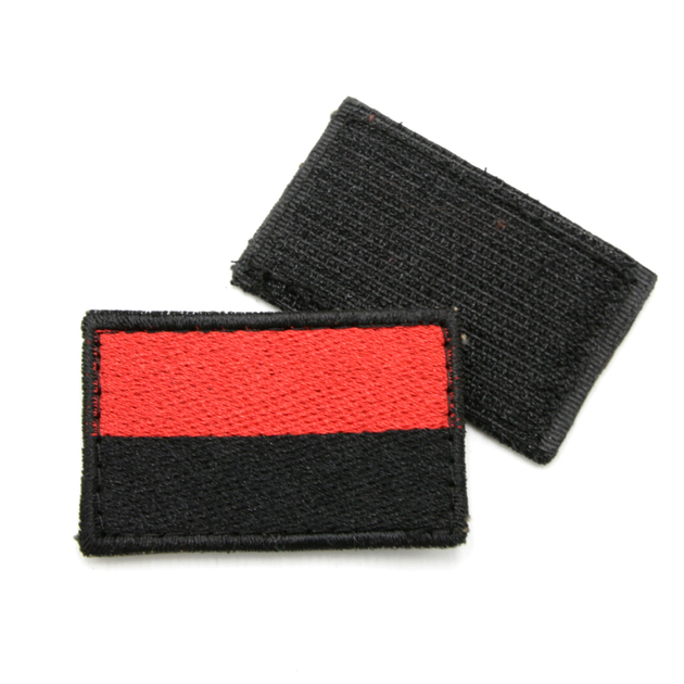 Шеврон флаг УПА, нашивка-патч красно-черная 3х4см, повседневно полевой тактический шеврон ЗСУ - изображение 1