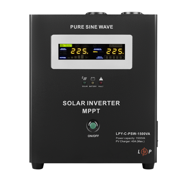 Сонячний інвертор (ДБЖ) LogicPower LPY-С-PSW-1500VA (1050Вт) MPPT 24V - Фото 1 Сонячний інвертор (ДБЖ) LogicPower LPY-С-PSW-1500VA (1050Вт) MPPT 24V - изображение 1