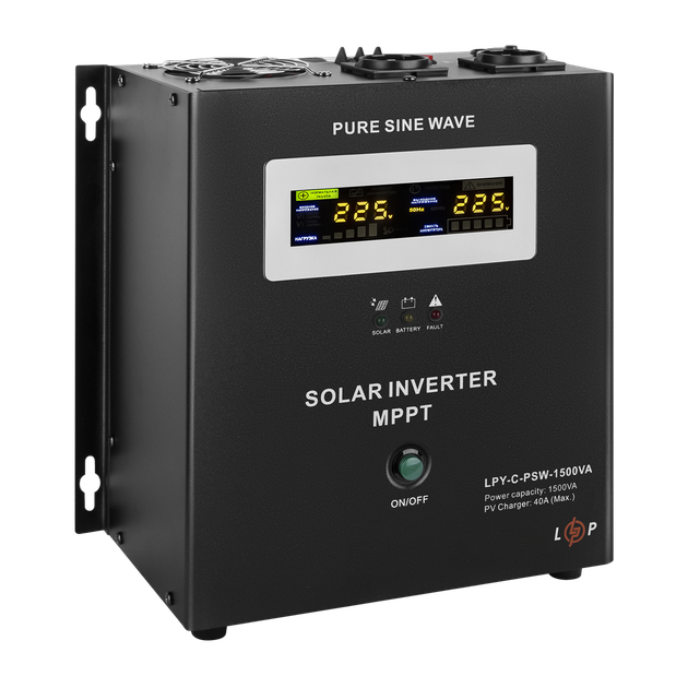 Солнечный инвертор (ИБП) LogicPower LPY-С-PSW-1500VA (1050Вт) MPPT 24V - Фото 3 Солнечный инвертор (ИБП) LogicPower LPY-С-PSW-1500VA (1050Вт) MPPT 24V - изображение 3