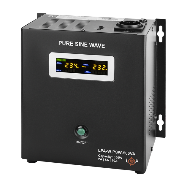 ДБЖ LogicPower LPA-W-PSW-500VA (350Вт) 2A/5A/10A 12В з правильною синусоїдою - зображення 4