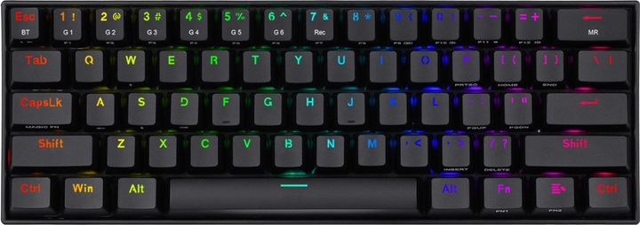 Klawiatura bezprzewodowa Redragon Draconic K530 TKL RGB Bluetooth/USB Czarna (RED-K530RGB) - obraz 1