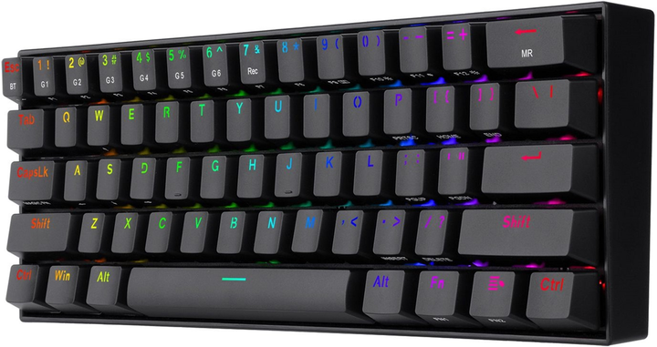 Klawiatura bezprzewodowa Redragon Draconic K530 TKL RGB Bluetooth/USB Czarna (RED-K530RGB) - obraz 2