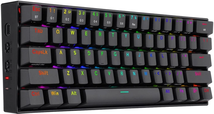 Клавіатура бездротова Redragon Draconic K530 TKL RGB Bluetooth/USB Black (RED-K530RGB) - зображення 3