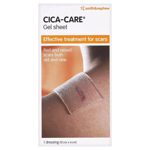 Силиконовый гелевый пластырь для лечения шрамов и рубцов CICA-CARE (12х6 см) - изображение 1