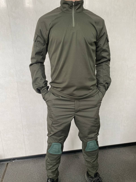 Армійський костюм зі вставками олива для ЗСУ, НГУ (убакс + штани) L - зображення 2