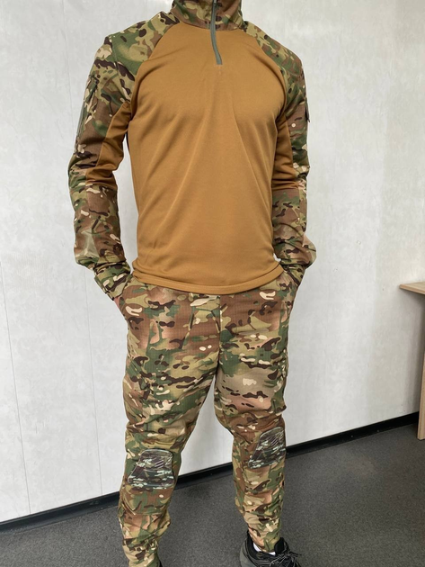 Костюм армейский мультикам-койот с наколенниками и налокотниками (убакс + штаны) CoolMax S - изображение 2