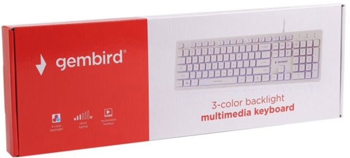 Клавіатура дротова Gembird KB-UML3-01-W-UA USB (EN/RU/UA) (8716309923507) - зображення 5