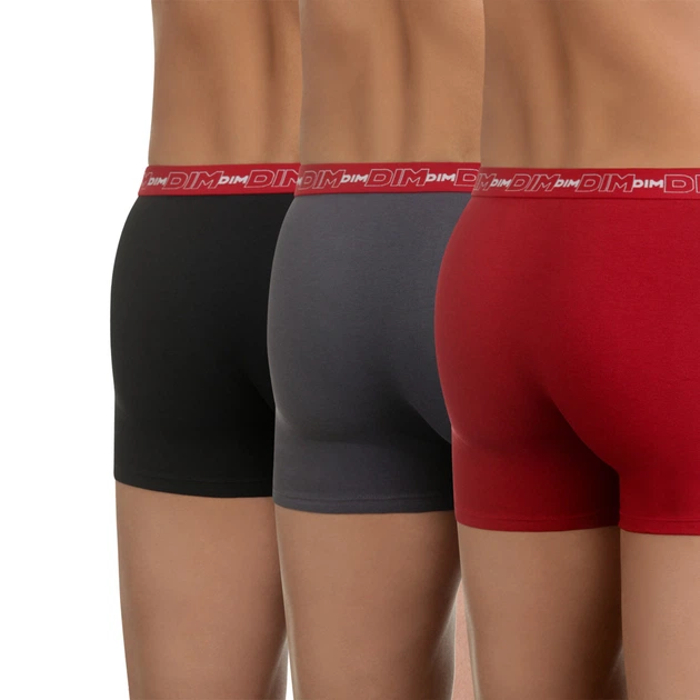 6596x3-труси-боксер-DIM чоловічий-gris pl./rouge/n. 5BG-3 - зображення 3