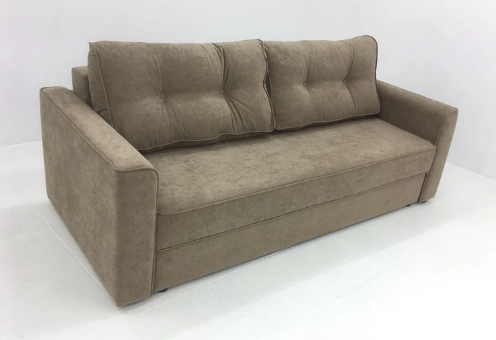 Ортопедичний розкладний диван Дейлі Вуді коричневий ЛДСП/дерево/тканина - зображення 2