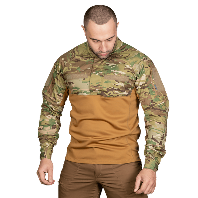 Рубашка тактическая полевая износостойкая летне-весенняя рубашка KOMBAT XXXL Multicam/Койот (OPT-30181) - изображение 2