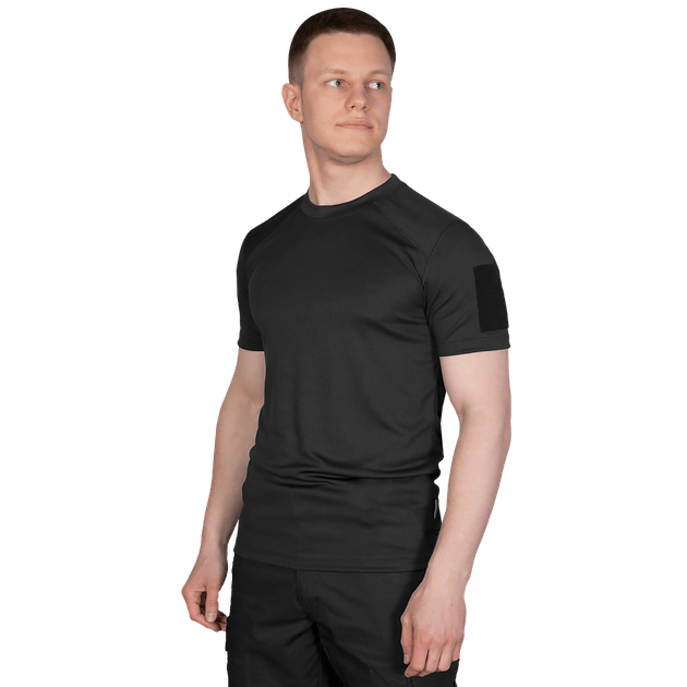 Футболка чоловіча тактична польова повсякденна футболка для спецсужб (S) Чорний (OPT-6561) - зображення 2
