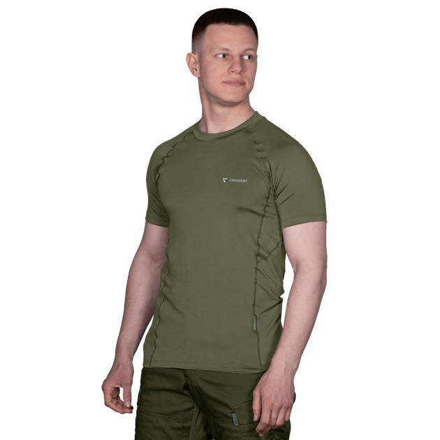 Футболка мужская тактическая полевая повседневная футболка для спецсужб (XL) Олива (OPT-9331) - изображение 2