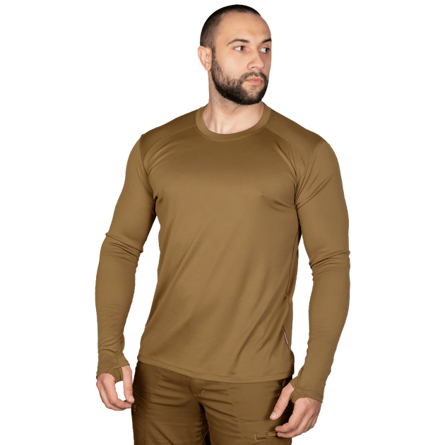 Лонгслив тактичечкий мужская футболка с длинным рукавом для силовых структур (L) Койот (OPT-8561) - изображение 2