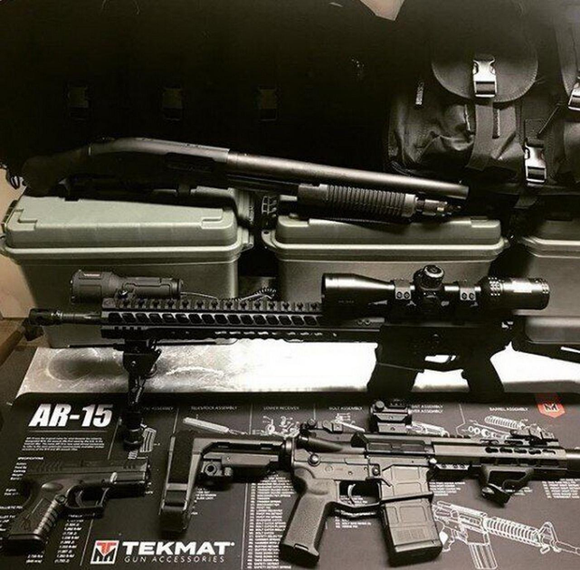 Килимок TekMat 30 см x 91 см з кресленням AR-15 для чищення зброї - зображення 2