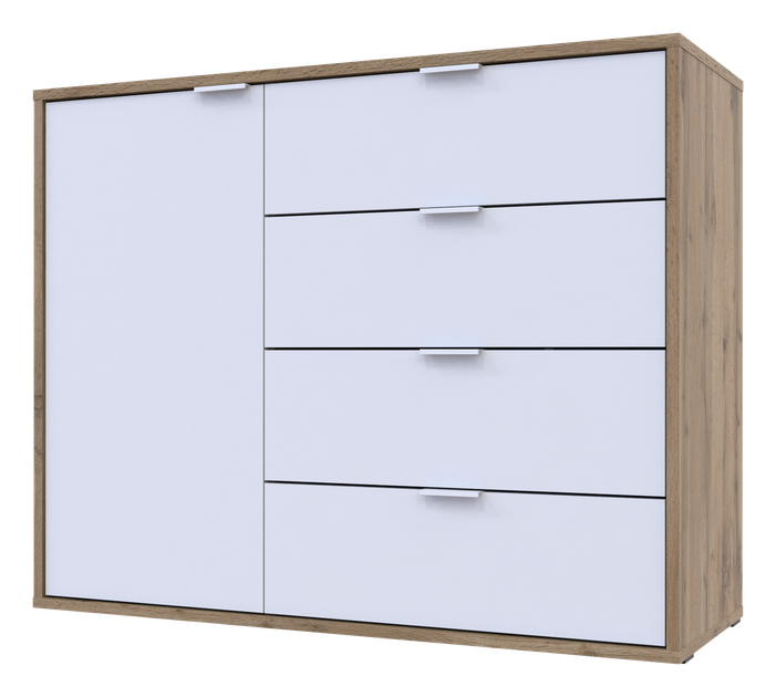 Комод + дзеркало Doros Hugo Тахо + Білий 100х38х80 + Дзеркало 100х2х70 см - Фото 4 Комод + дзеркало Doros Hugo Тахо + Білий 100х38х80 + Дзеркало 100х2х70 см - зображення 4