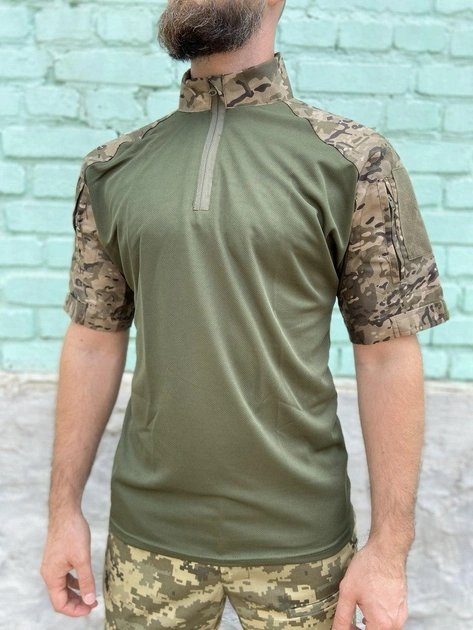 Тактическая футболка военная с коротким рукавом камуфляжная одежда для мужчин 52 (193830) - изображение 1
