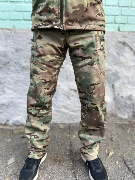 Чоловічі тактичні штани військові Брюки софтшелл Мультикам SoftShell ЗСУ 54 (194314) - зображення 1