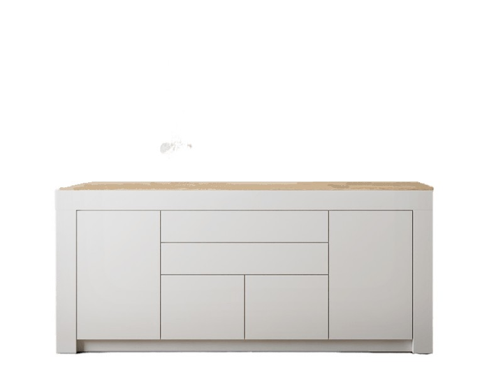 Комод LION Ларрі-2 (push-to-open) 190х35х84 см Німфея Альба/Дуб Сонома ...