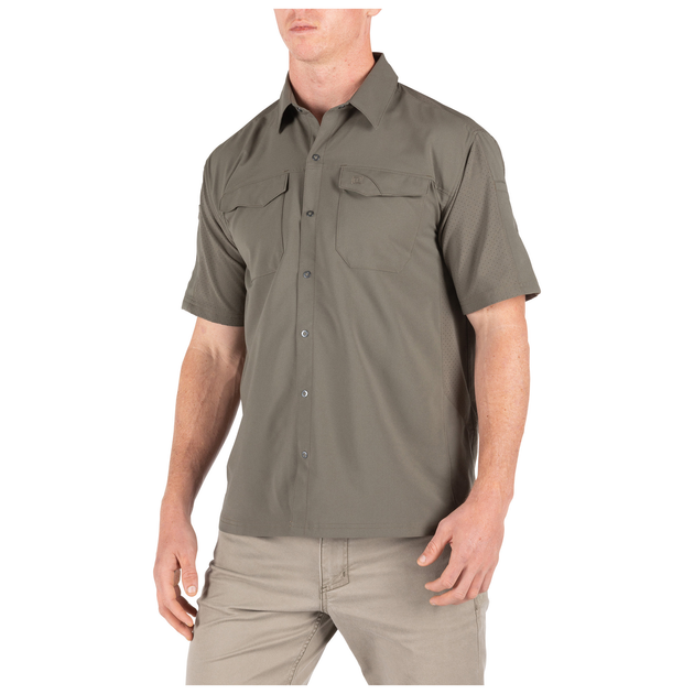 Сорочка тактична з коротким рукавом 5.11 Tactical Freedom Flex Woven S/S RANGER GREEN L (71340-186) - изображение 2