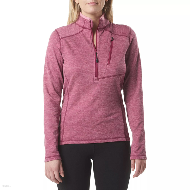 Термореглан жіночий 5.11 Tactical Women's Glacier Half Zip Berry L (62005-466) - зображення 1