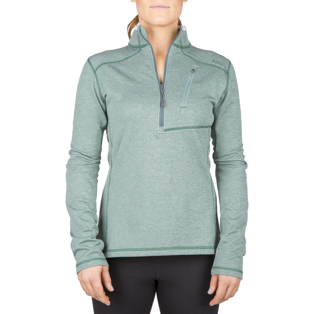 Термореглан жіночий 5.11 Tactical Women's Glacier Half Zip Jade L (62005-215) - зображення 1