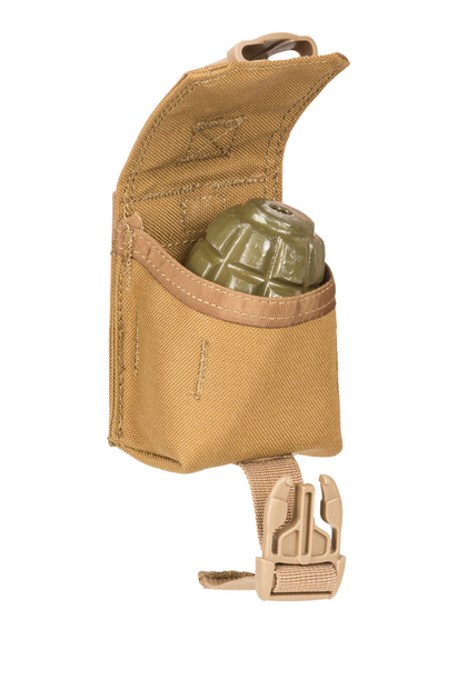 Подсумок для осколочной гранаты MOLLE P1G-Tac FGP (Frag.Gran.Pouch) Coyote Brown (P020003CB) - изображение 2