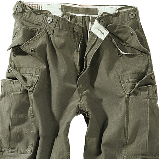 Брюки Surplus Raw Vintage SURPLUS VINTAGE FATIGUES TROUSERS Washed olive S (05-3596-61) - зображення 2