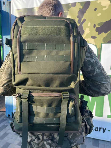 Рюкзак тактичний 40л Військовий рюкзак Molle 8W41ТТ універсальний Олива - зображення 1