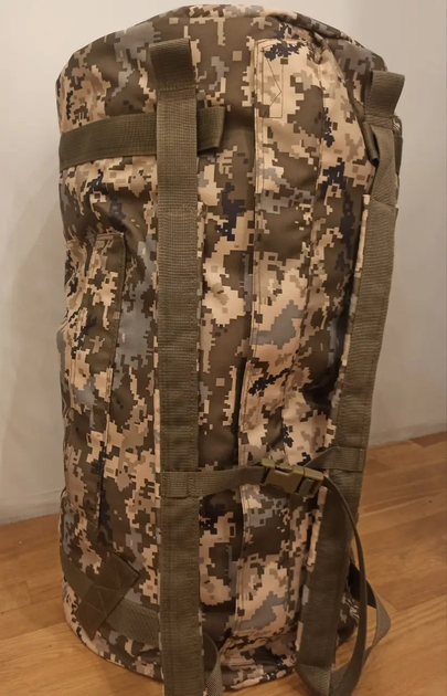 Рюкзак баул сумка 100 л с клапаном 1W32ТТ универсальный Камуфляж пиксель - изображение 1