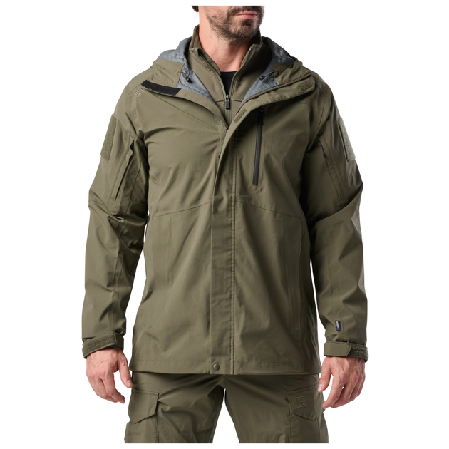 Куртка штормова 5.11 Tactical Force Rain Shell Jacket RANGER GREEN 3XL (48362-186) - изображение 1