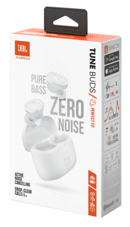 Гарнітура JBL TUNE BUDS White (JBLTBUDSWHT) (6891595) - Фото 9 Гарнітура JBL TUNE BUDS White (JBLTBUDSWHT) (6891595) - изображение 9