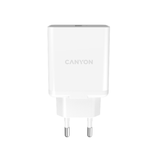 Зарядний пристрій Canyon USB-A QC 3.0 White (CNE-CHA24W) - зображення 3