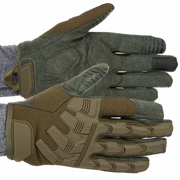 Тактичні рукавички із закритими пальцями Zelart Military Rangers 9875 M Olive - зображення 1