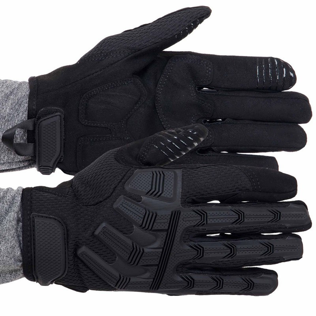 Перчатки тактические с закрытыми пальцами Zelart Military Rangers 9875 XL Black - изображение 1