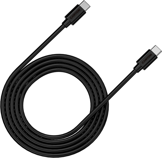 Kabel Canyon C-12 Typ C do Typ C 2 m Czarny (CNS-USBC12B) - obraz 1