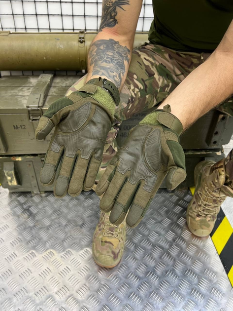 Рукавички тактичні штурмові Mechanix, Рукавички військові, Захисні армійські рукавички хакі - зображення 2