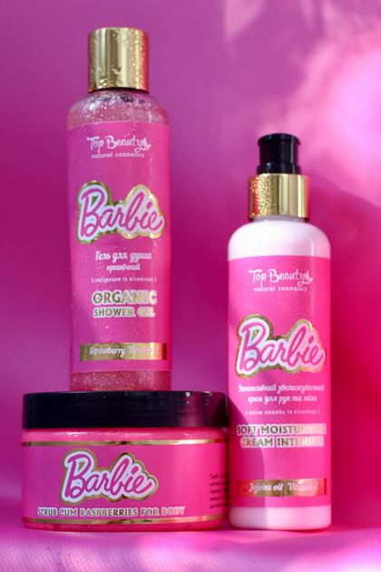 Набор косметики по уходу за телом Barbie Барби Top Beauty (Скраб малина ...