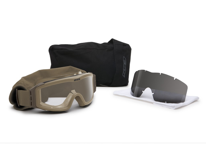 Балістична маска ESS Profile NVG Unit Issue Terrain Tan w/Clear & Smoke Gray Прозора + Темна лінза - зображення 1